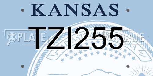 TZI255 Kansas License Plate