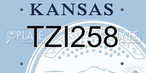 TZI258 Kansas License Plate