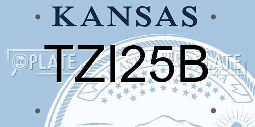 TZI25B Kansas License Plate