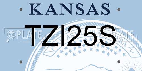TZI25S Kansas License Plate