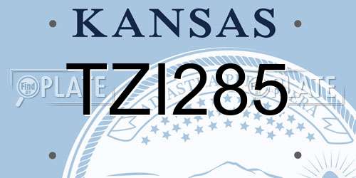 TZI285 Kansas License Plate