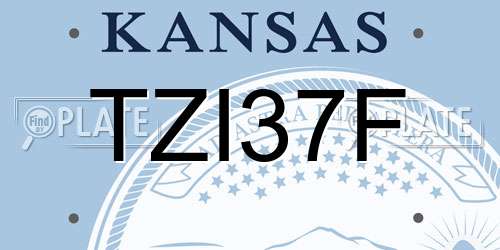 TZI37F Kansas License Plate