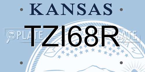 TZI68R Kansas License Plate
