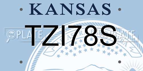 TZI78S Kansas License Plate