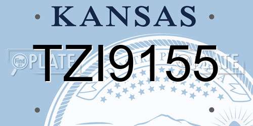 TZI9155 Kansas License Plate