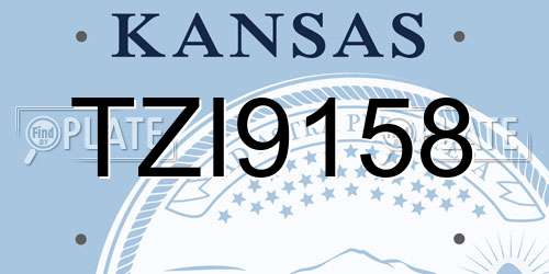 TZI9158 Kansas License Plate