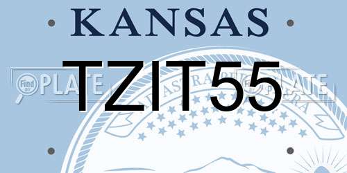 TZIT55 Kansas License Plate