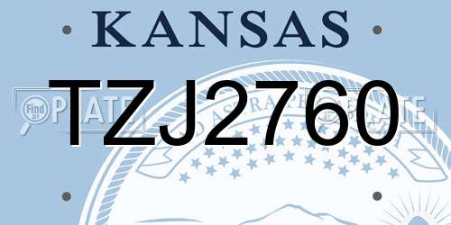 TZJ2760 Kansas License Plate