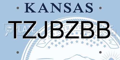 TZJBZBB Kansas License Plate