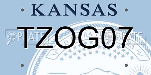 TZOG07 Kansas License Plate