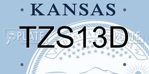 TZS13D Kansas License Plate