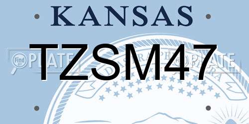 TZSM47 Kansas License Plate