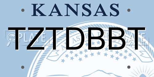 TZTDBBT Kansas License Plate