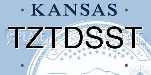 TZTDSST Kansas License Plate