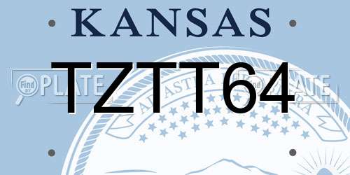 TZTT64 Kansas License Plate