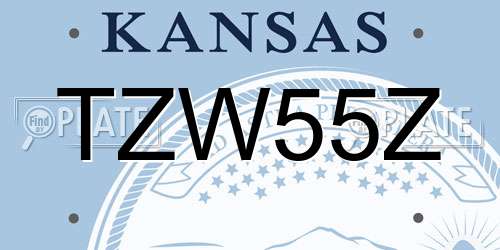 TZW55Z Kansas License Plate