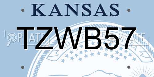 TZWB57 Kansas License Plate
