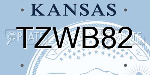 TZWB82 Kansas License Plate