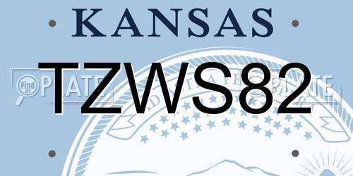 TZWS82 Kansas License Plate