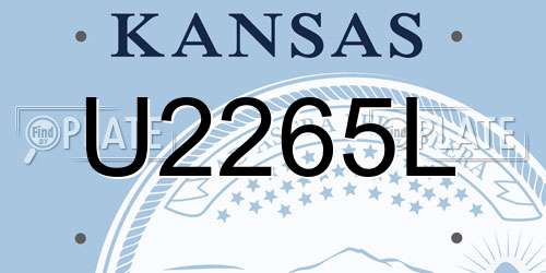 U2265L Kansas License Plate