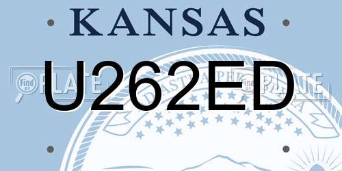 U262ED Kansas License Plate