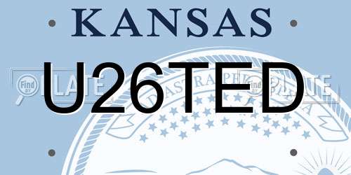 U26TED Kansas License Plate