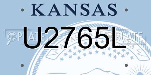 U2765L Kansas License Plate