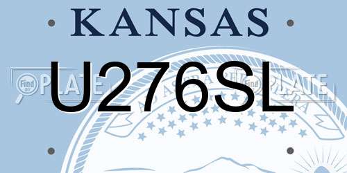 U276SL Kansas License Plate