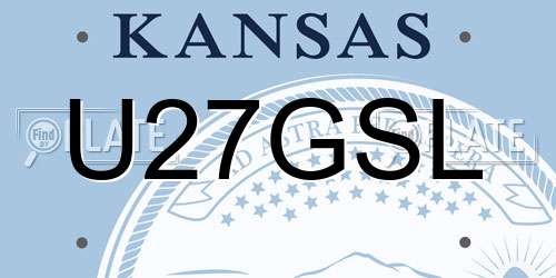 U27GSL Kansas License Plate