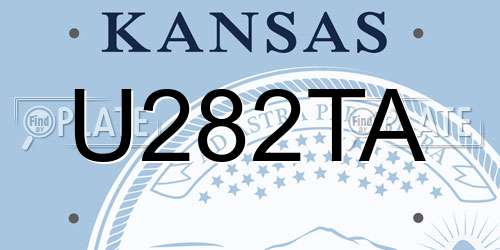 U282TA Kansas License Plate