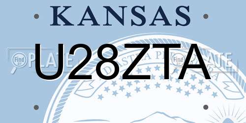 U28ZTA Kansas License Plate