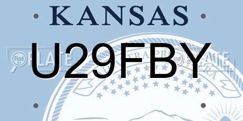 U29FBY Kansas License Plate