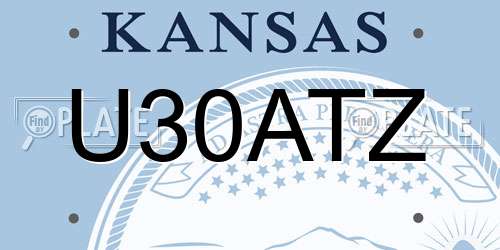 U30ATZ Kansas License Plate