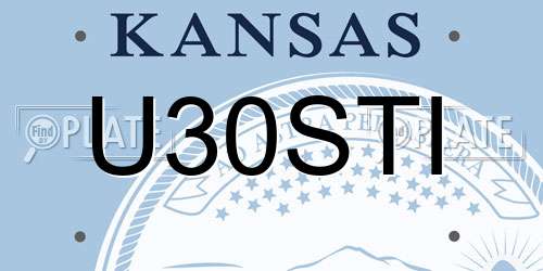 U30STI Kansas License Plate