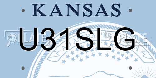 U31SLG Kansas License Plate
