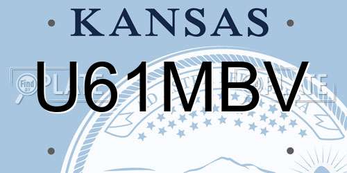 U61MBV Kansas License Plate