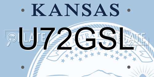 U72GSL Kansas License Plate