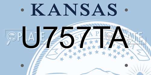 U757TA Kansas License Plate