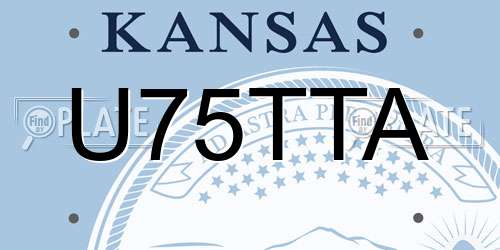 U75TTA Kansas License Plate