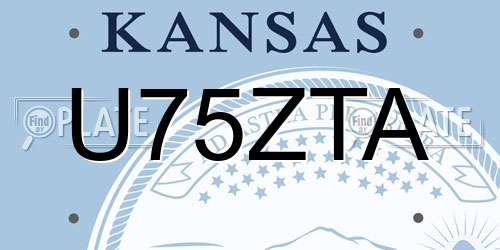 U75ZTA Kansas License Plate