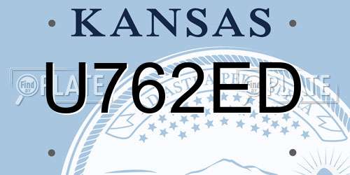 U762ED Kansas License Plate