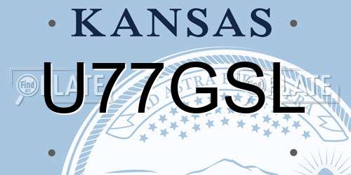 U77GSL Kansas License Plate