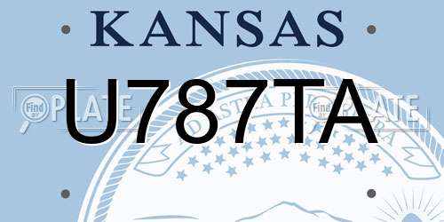 U787TA Kansas License Plate