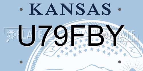 U79FBY Kansas License Plate