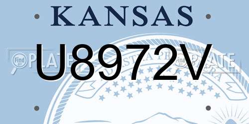 U8972V Kansas License Plate