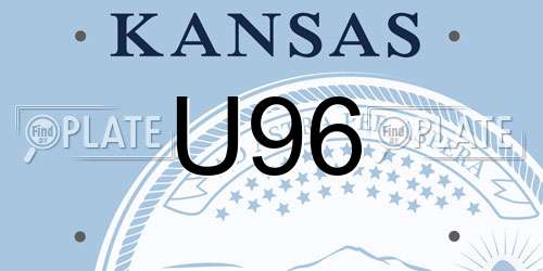 U96 Kansas License Plate