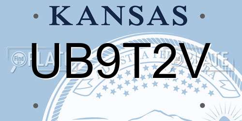 UB9T2V Kansas License Plate