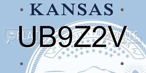 UB9Z2V Kansas License Plate