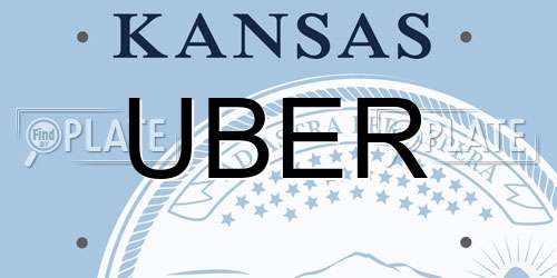 UBER Kansas License Plate