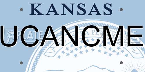 UCANCME Kansas License Plate